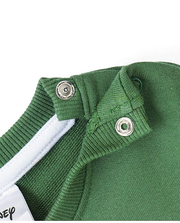 Babyhug 100% Cotton Knit Full Sleeves with Chip & Dale Graphics Sweatshirt - Green