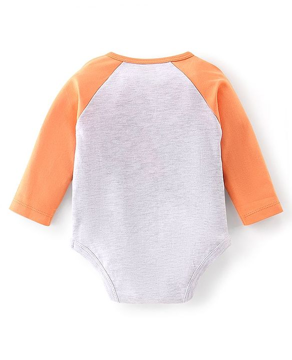 Babyhug Cotton Knit Full Sleeves Onesies Tiger Print With Leggings - Navy Blue