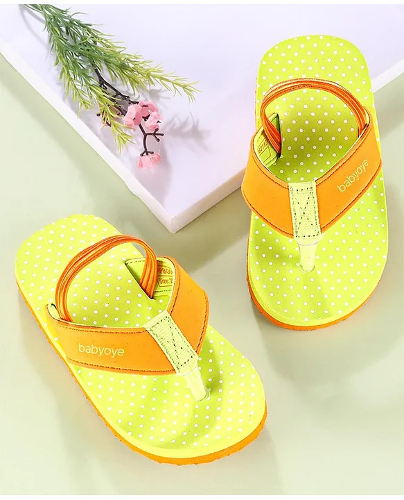 Yellow dot flip on sale flops