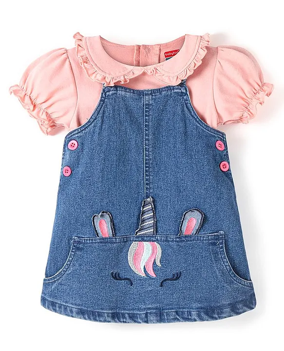 Little Fairy Girl Solid Denim Frocks & Dresses for Girls (3-4 Years, Dark  Blue) : Amazon.in: Clothing & Accessories