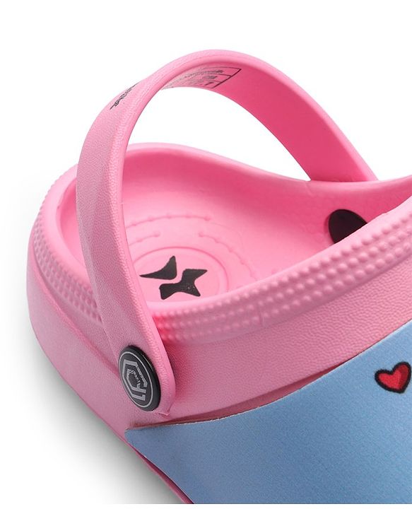 Cute Walk by Babyhug Clogs with Back Strap Unicorn Print - Pink