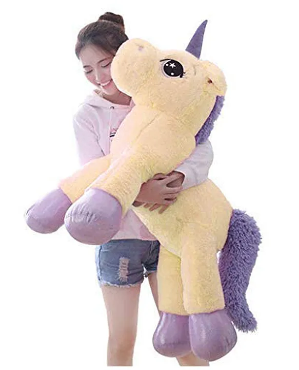 Besties Big Size Unicorn Soft Plush Toy Beige Length 100 cm