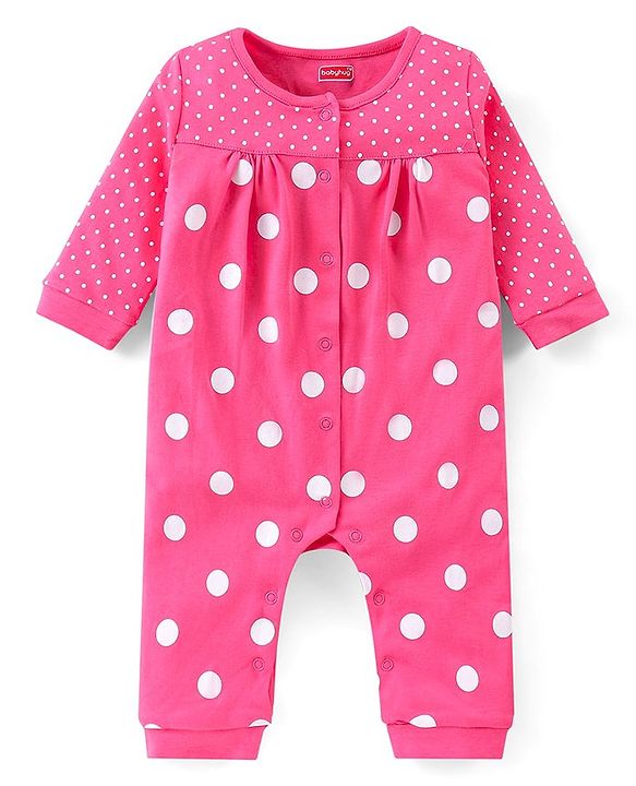 Babyhug 100% Cotton Interlock Knit Romper Floral Print Pack of 2 - Multicolour