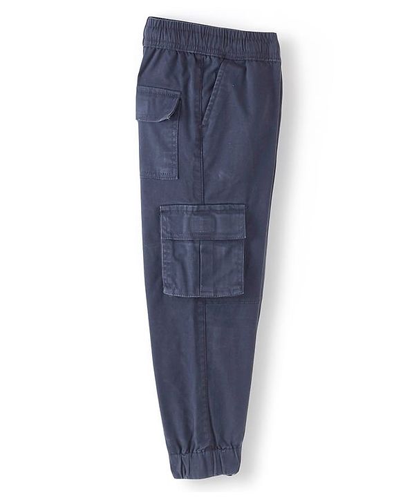 Pine Kids Cotton Full Length Lounge Pants Solid Colour - Navy Blue