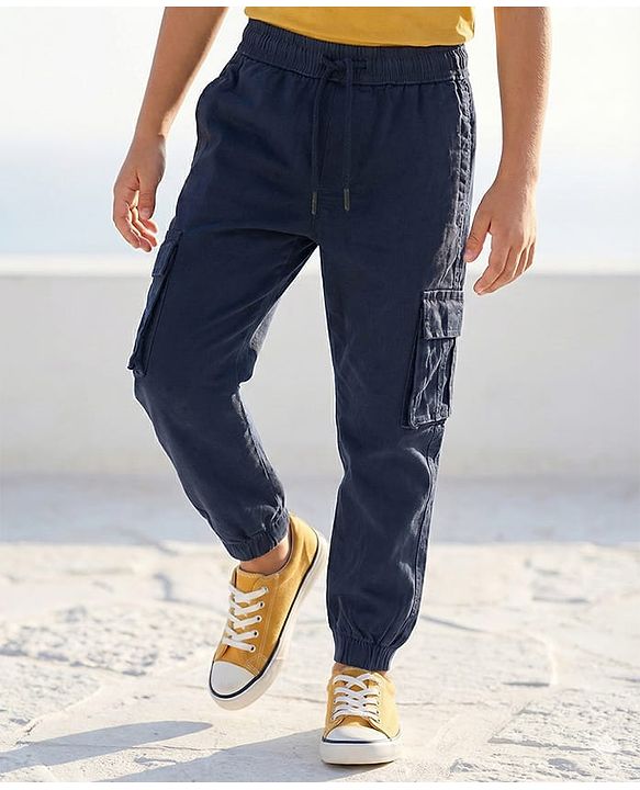 Pine Kids Full Length Elasticated Waist Jogger - Navy Blue