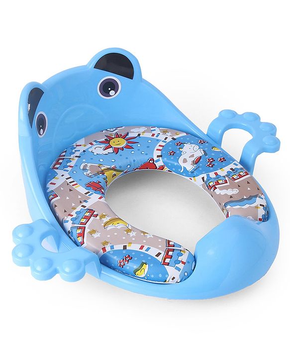 Babyhug Cushioned Potty Seat with Handle & Back Rest - Blue