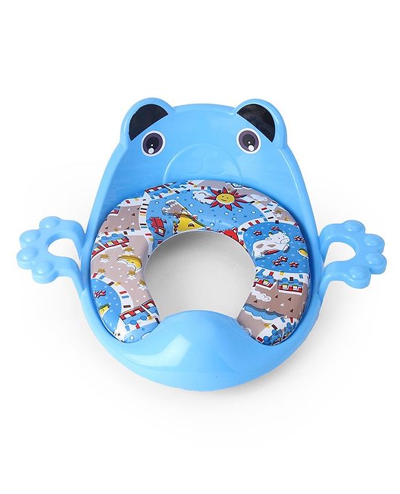 Babyhug Cushioned Potty Seat with Handle & Back Rest - Blue