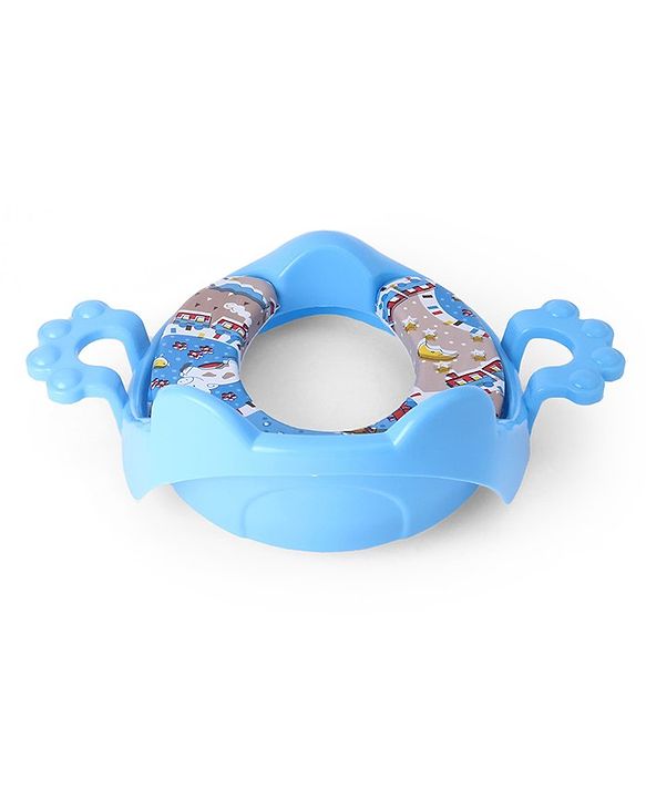 Babyhug Cushioned Potty Seat with Handle & Back Rest - Blue