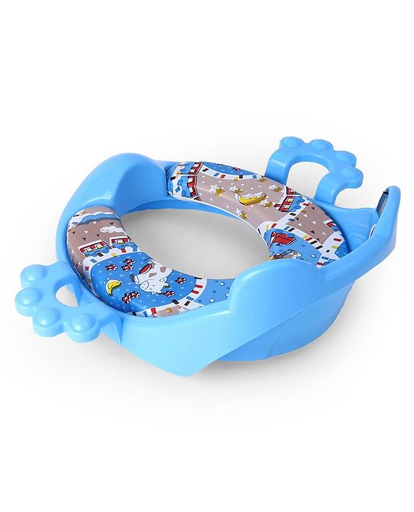 Babyhug Cushioned Potty Seat with Handle & Back Rest - Blue