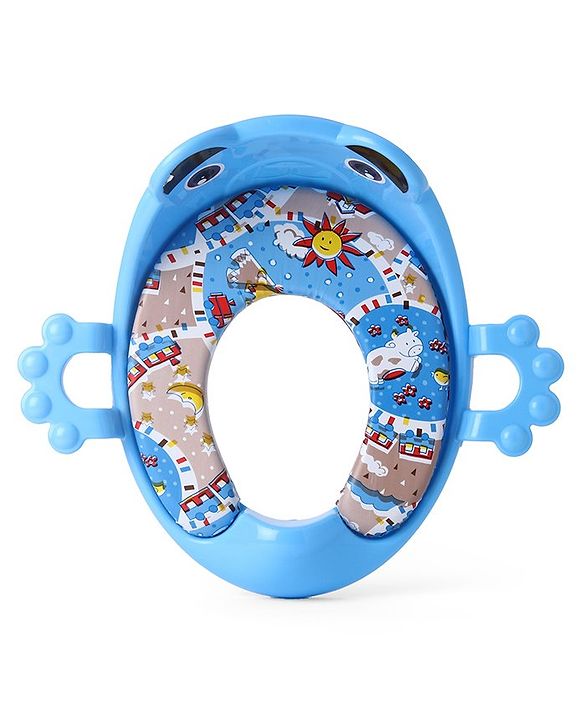 Babyhug Cushioned Potty Seat with Handle & Back Rest - Blue