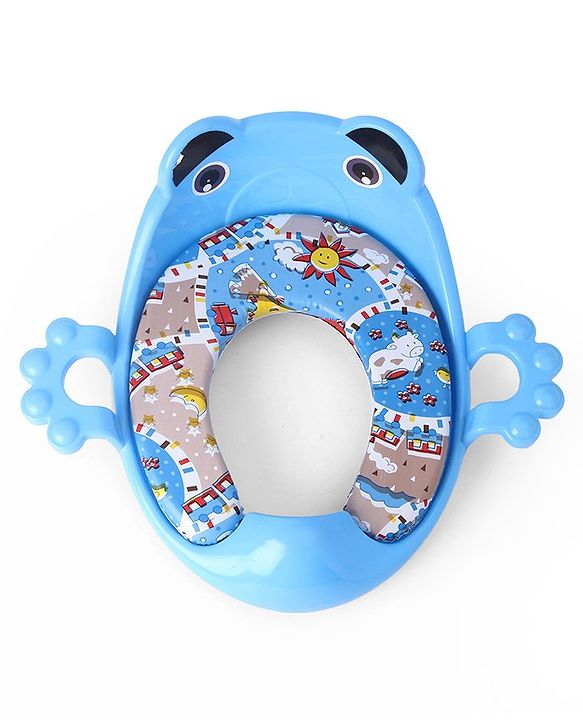 Babyhug Cushioned Potty Seat with Handle & Back Rest - Blue