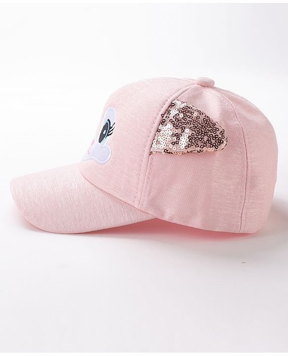 Babyhug Free Size Baseball Cap with Sequin Detailing -  Pink