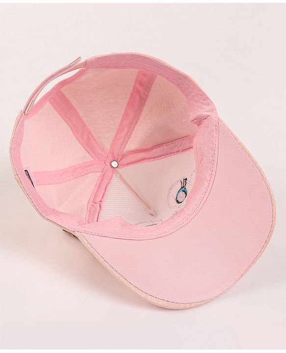 Babyhug Free Size Baseball Cap with Sequin Detailing -  Pink
