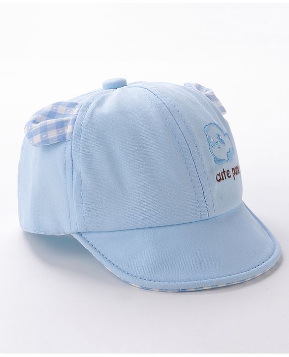 Babyhug Baseball Cap Panda Design Blue - Diameter 16 cm
