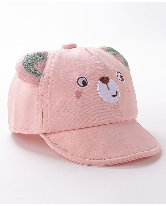 Babyhug Baseball Caps Bear Design Pink - Diameter 15 cm