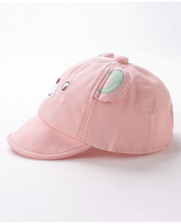 Babyhug Baseball Caps Bear Design Pink - Diameter 15 cm