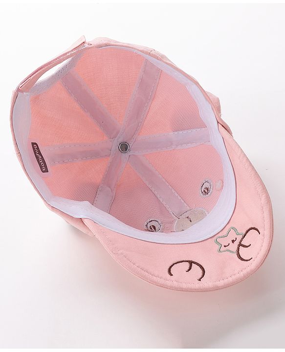 Babyhug Baseball Caps Bear Design Pink - Diameter 15 cm