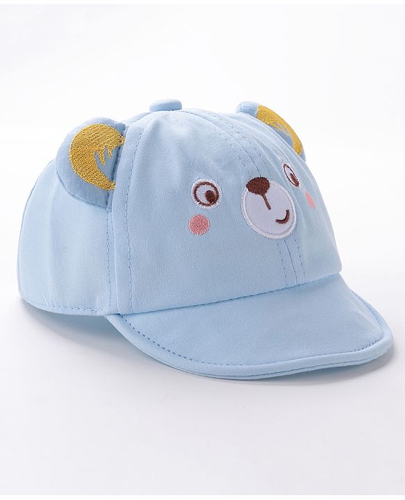 Babyhug Baseball Caps Bear Design Blue - Diameter 16 cm