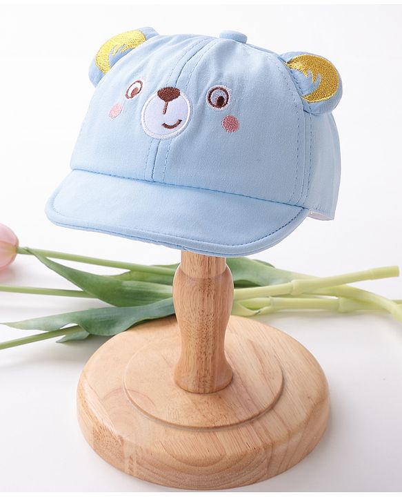 Babyhug Baseball Caps Bear Design Blue - Diameter 16 cm