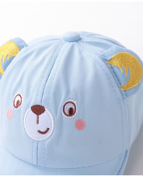 Babyhug Baseball Caps Bear Design Blue - Diameter 16 cm