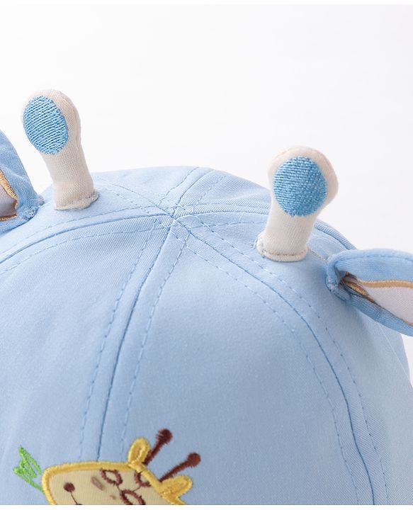 Babyhug Bucket Hat Girrafe Design Blue - Diameter 16 cm