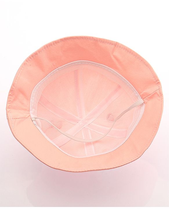 Babyhug Bucket Hat Bunny Design Pink - Diameter 17 cm