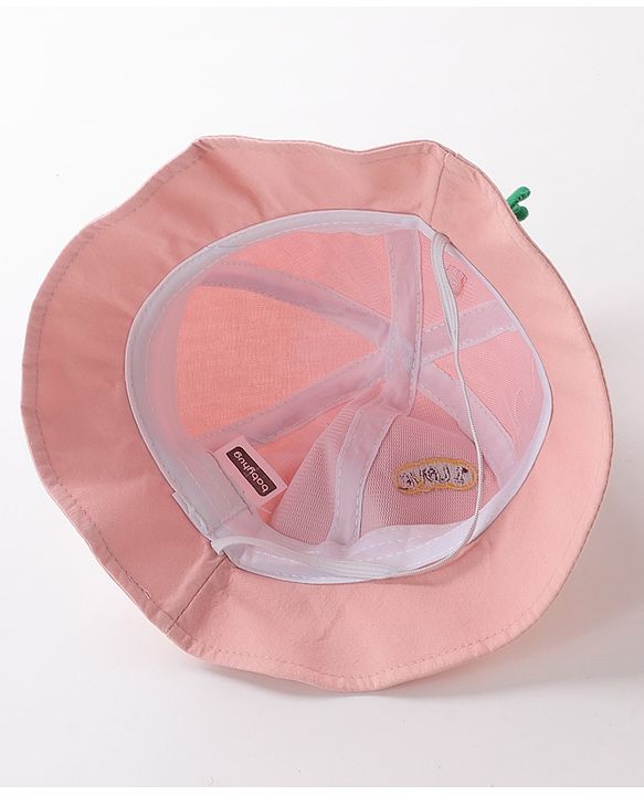 Babyhug Bucket Hat Bunny Design Pink - Diameter 17 cm