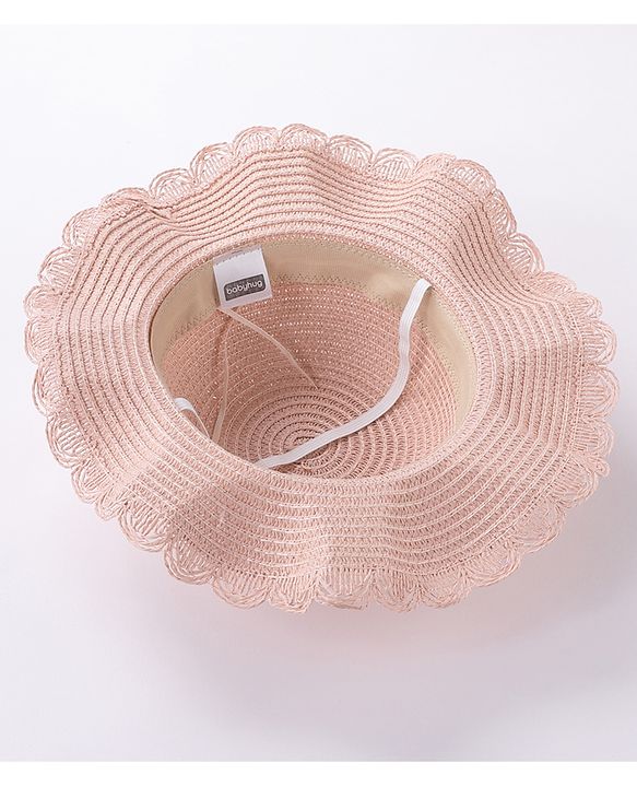 Babyhug Straw Hat Cat Design with Sling Bag - Pink