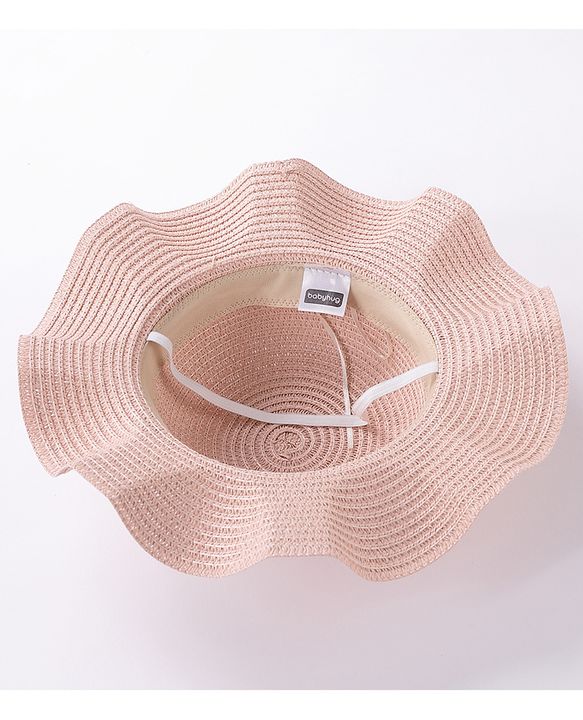 Babyhug Straw Hat with Purse - Pink