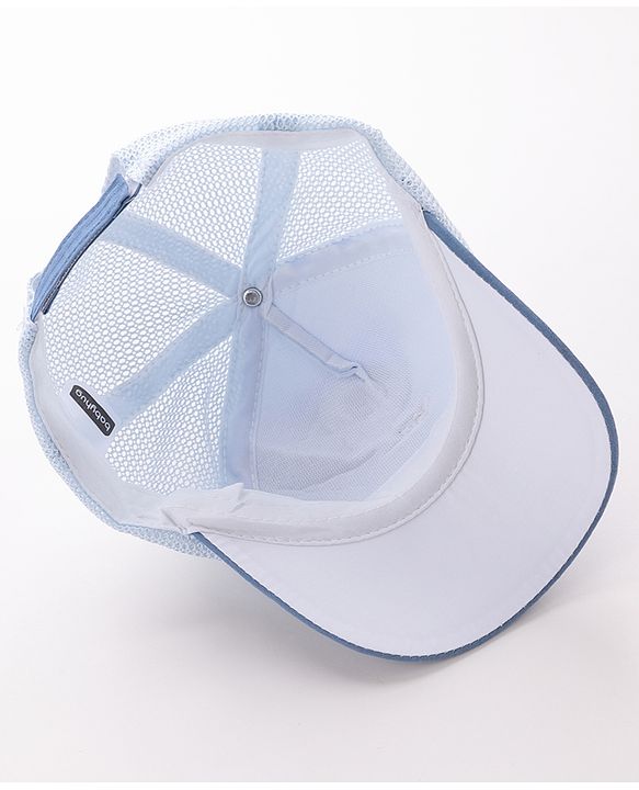 Babyhug Cotton Baseball Cap with Teddy Bear Applique-  Blue