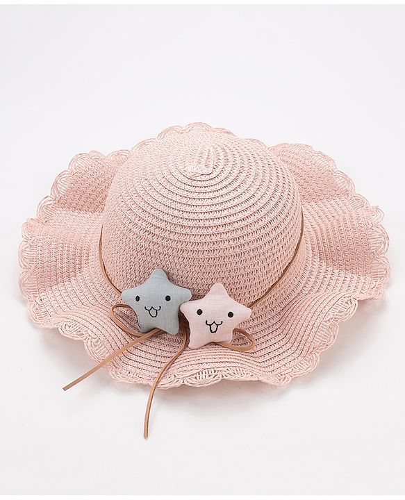 Babyhug Straw Hat Star Design - Pink