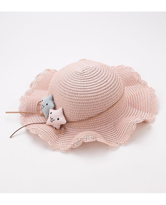 Babyhug Straw Hat Star Design - Pink
