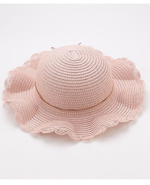 Babyhug Straw Hat Star Design - Pink