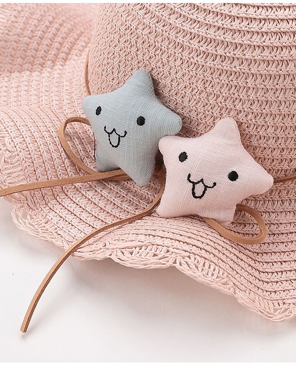 Babyhug Straw Hat Star Design - Pink