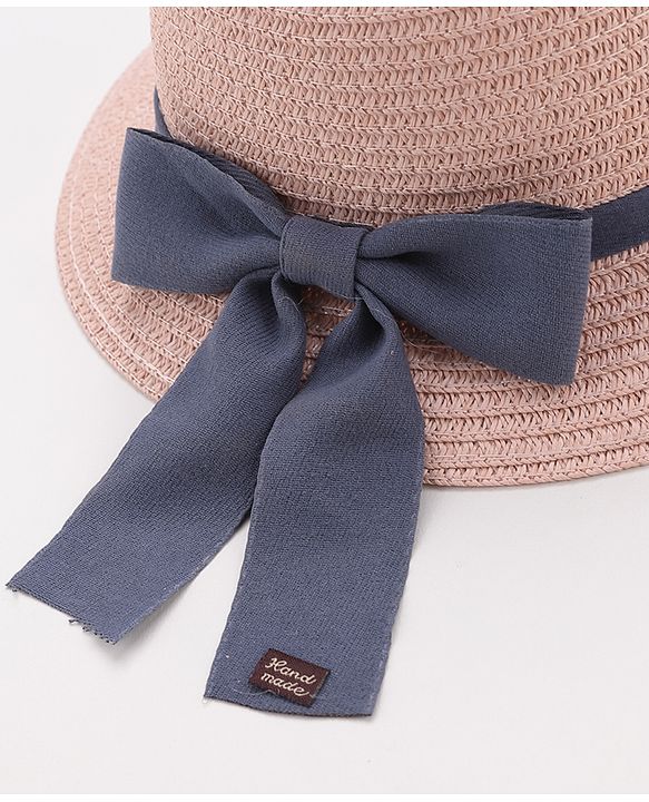 Babyhug Straw Hat Bow Design - Pink