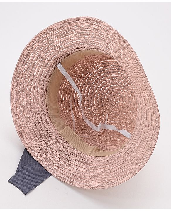 Babyhug Straw Hat Bow Design - Pink