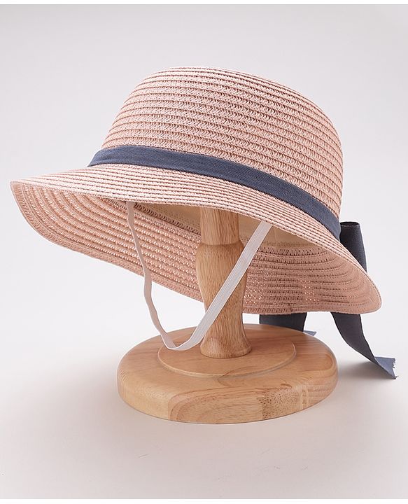 Babyhug Straw Hat Bow Design - Pink