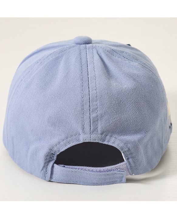 Babyhug Free Size Baseball Cap with Fox Detailing -  Blue