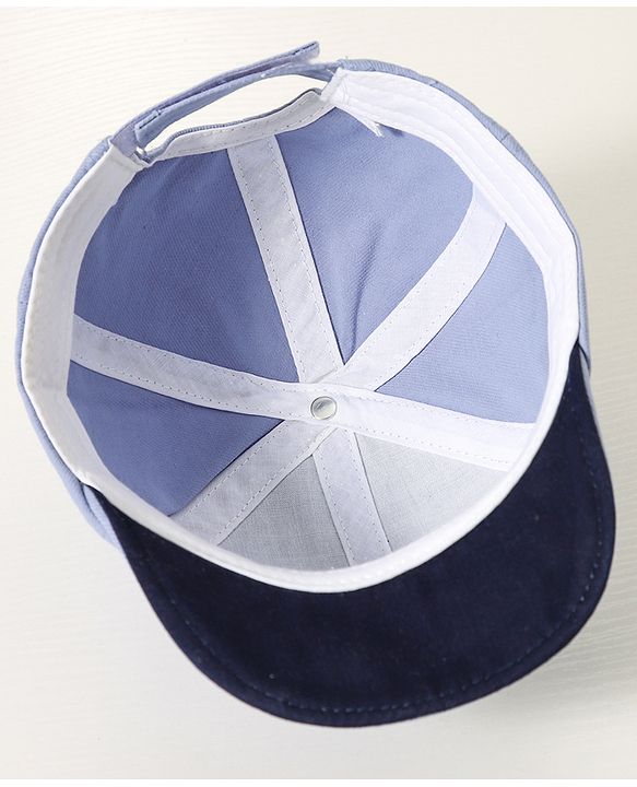 Babyhug Free Size Baseball Cap with Fox Detailing -  Blue