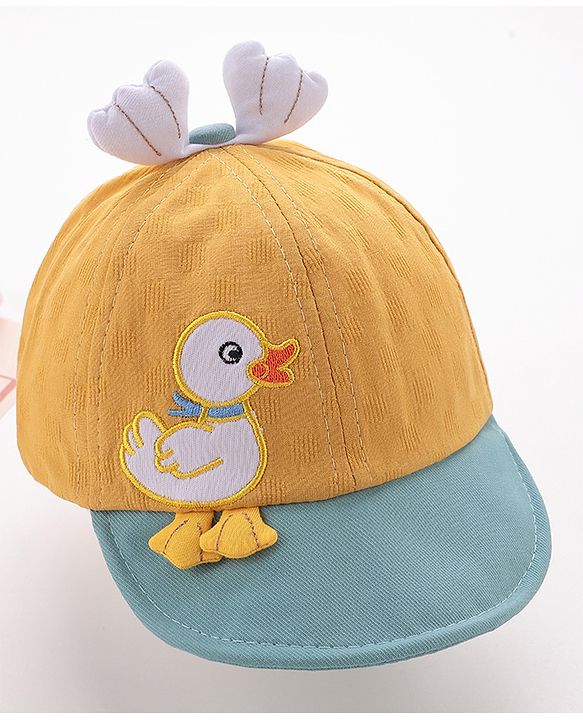 Babyhug Baseball Caps Duck Design Yellow - Diameter 15.5 cm