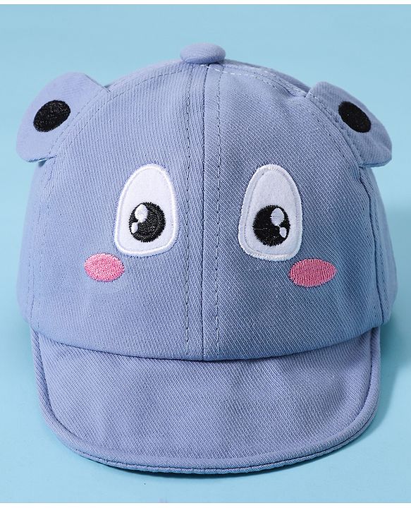 Babyhug Baseball Cap Bear Design Blue - Diameter 16 cm