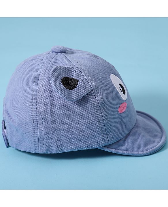 Babyhug Baseball Cap Bear Design Blue - Diameter 16 cm