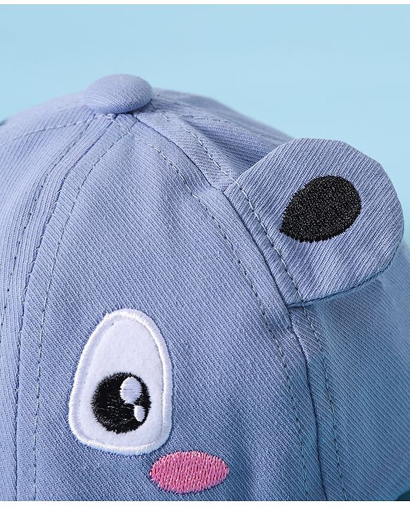 Babyhug Baseball Cap Bear Design Blue - Diameter 16 cm