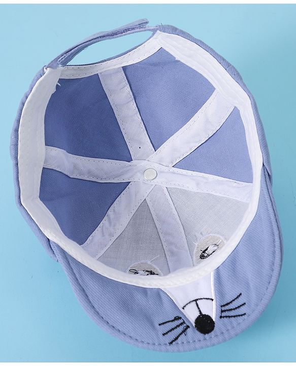 Babyhug Baseball Cap Bear Design Blue - Diameter 16 cm