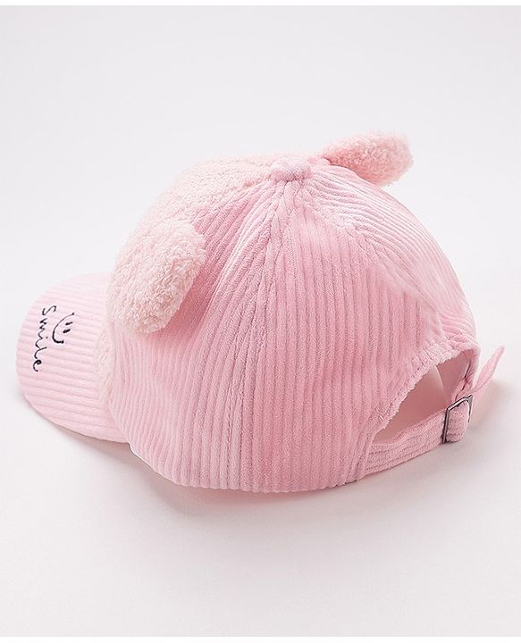 Babyhug Baseball Cap Bear Design Pink - Diameter 16 cm