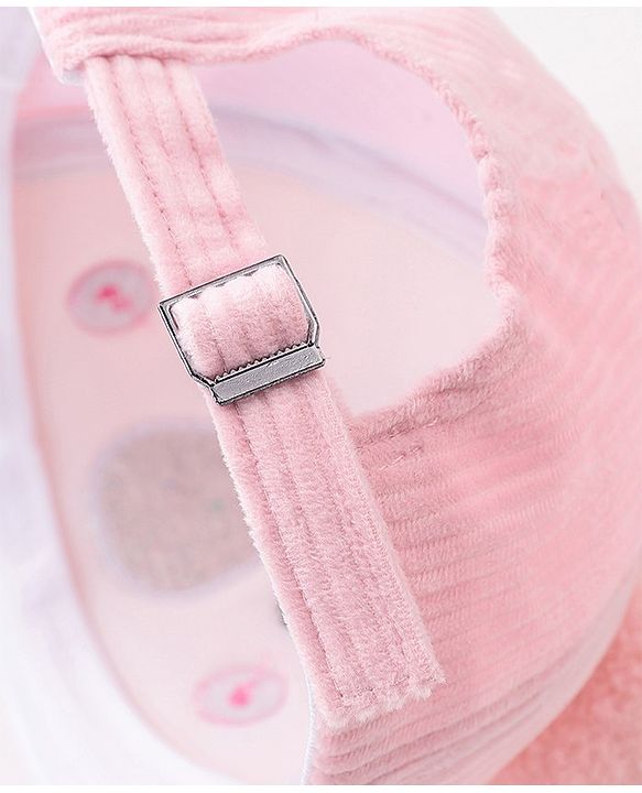 Babyhug Baseball Cap Bear Design Pink - Diameter 16 cm