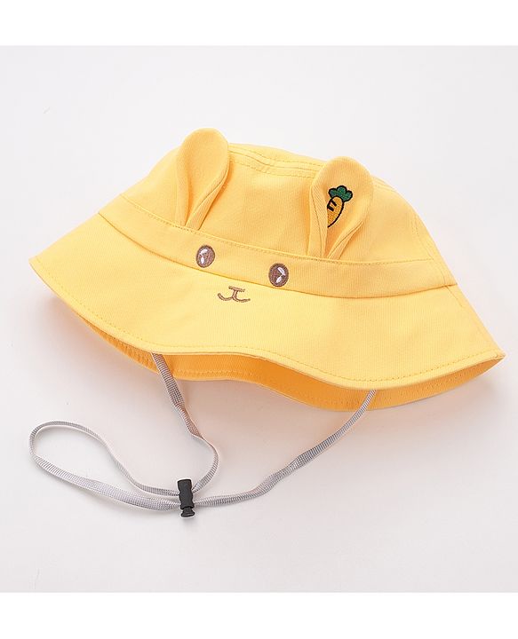 Babyhug Bucket Hat Bunny Design - Yellow
