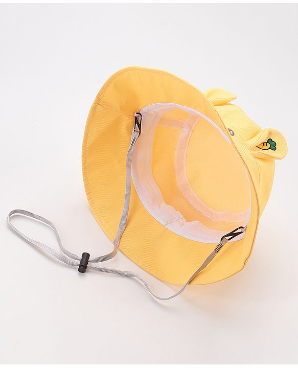Babyhug Bucket Hat Bunny Design - Yellow