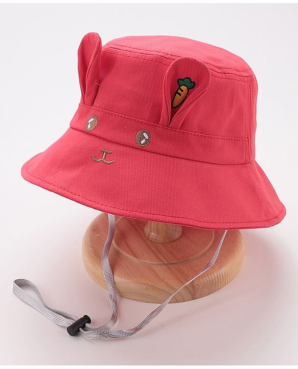 Babyhug Bucket Hat Bunny Design - Pink