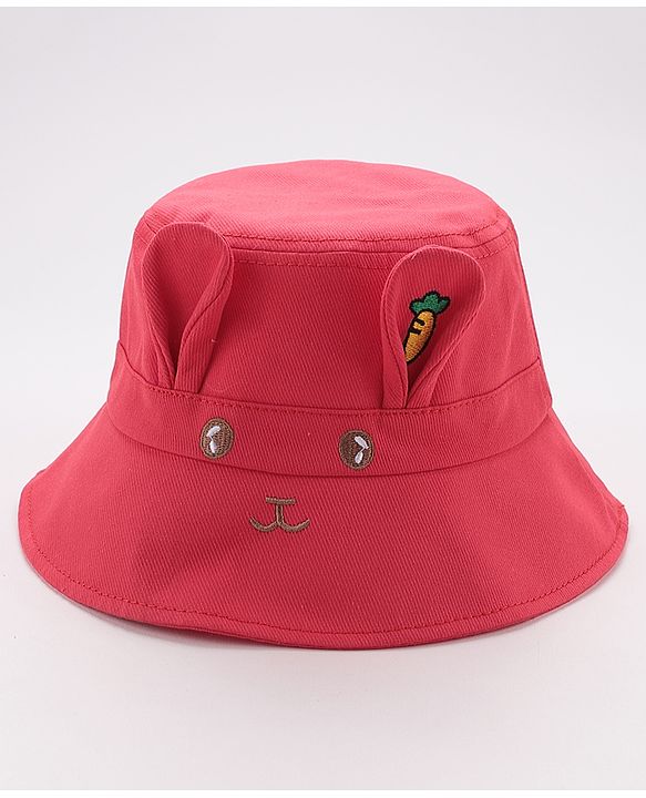 Babyhug Bucket Hat Bunny Design - Pink
